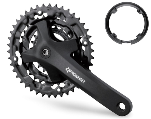 Система Prowheel MTB 3х8S, 40-32-22T, сталь, защита, 175, алюм, Chainline 48.5, кв под 124,5, черн.