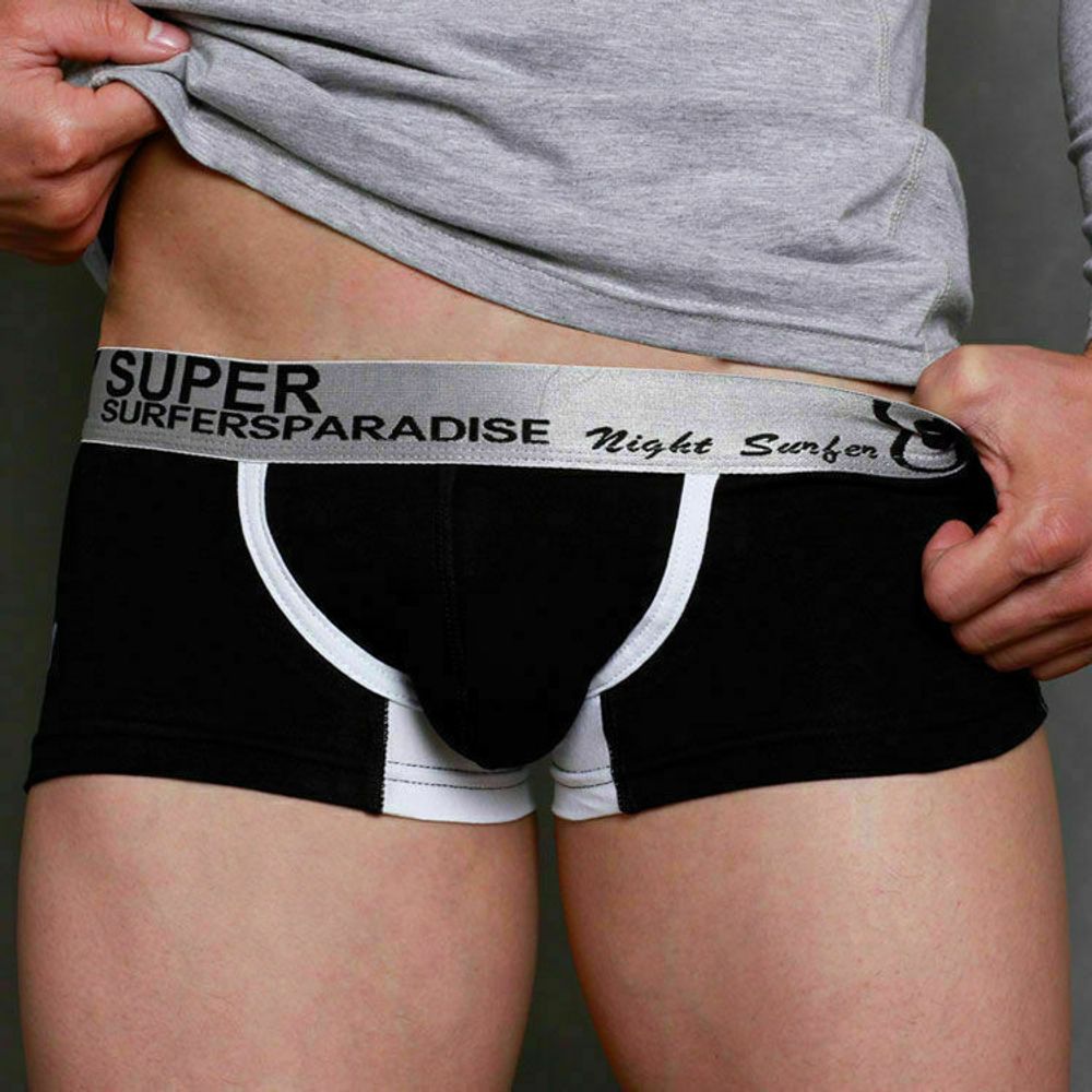 Мужские трусы боксеры черные Superbody Surfers Paradise