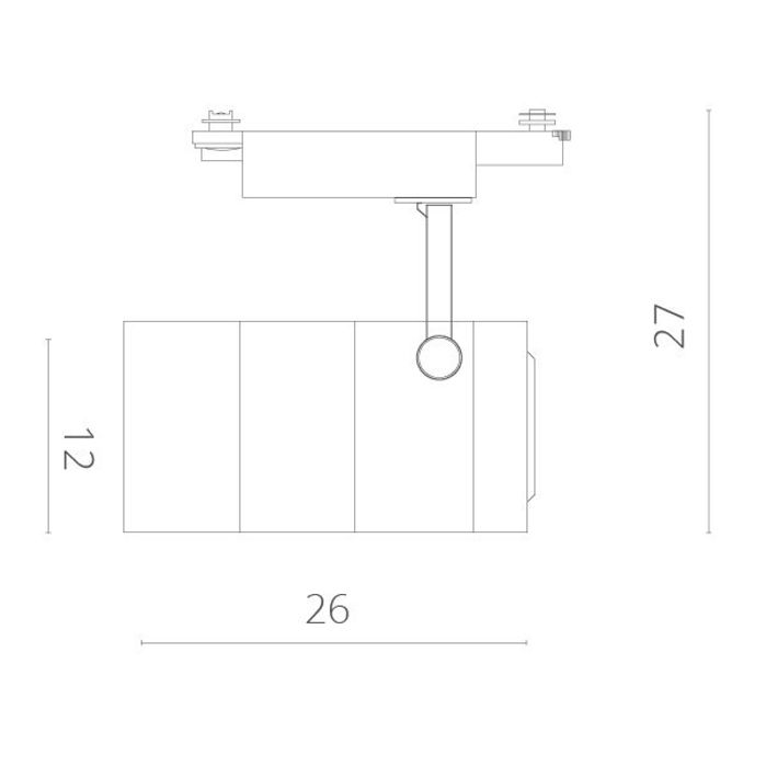 Светильник на шине Arte Lamp A2718PL-1BK