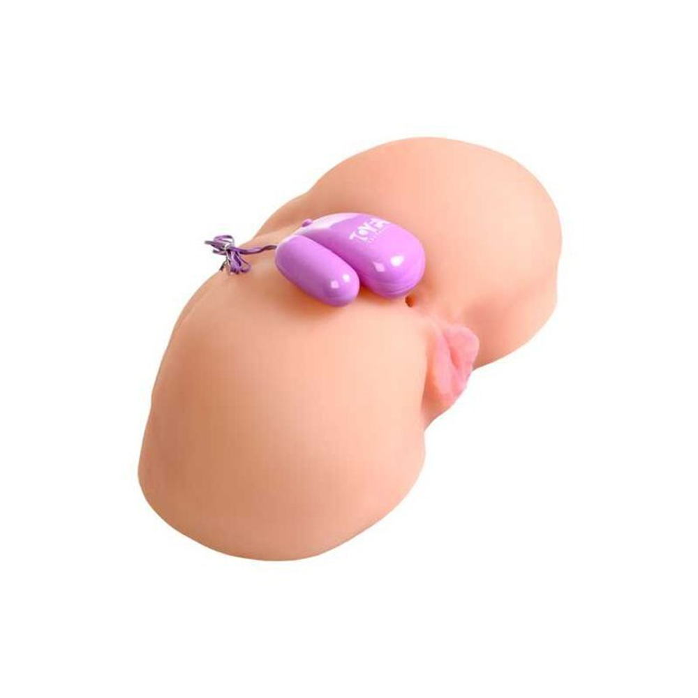 Мастурбатор реалистичный TOYFA Juicy Pussy Sophie с вибрацией, вагина и анус (Цвет: телесный)