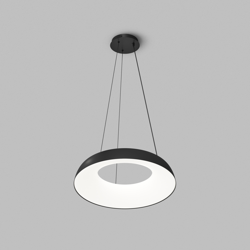 Cветильник подвесной TORION, 70Вт LED, ?630x1500 мм, 3000–6000K, алюминий, акрил, черный