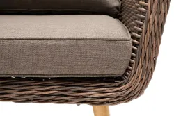 "Прованс" диван из искусственного ротанга трехместный, цвет коричневый