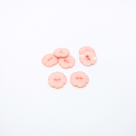 Пуговица №1176 "Цветок", пластик, 11мм, цв.бл.розовый