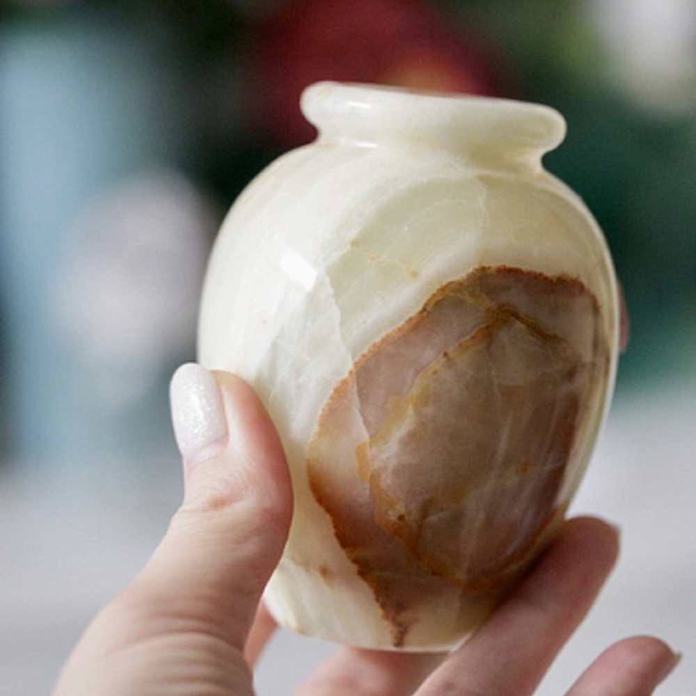 Кашпо Вазочка Кубышка Оникс природный D8 x H10 см.