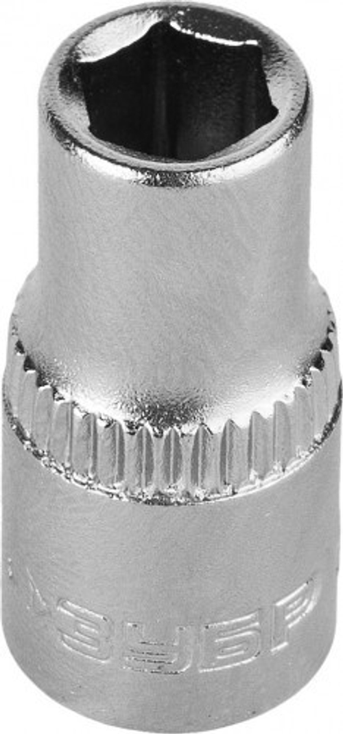 Головка торцевая  7мм, 6-гранная, под квадрат 1/4 ЗУБР