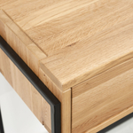 Туалетный столик 63х35х80, G+K, консоль, журнальный столик, консольный в стиле лофт, для маникюра, массив дикого дуба, Makosa