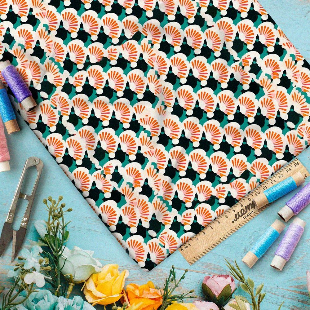 Ткань премиум Оксфорд 600D ретро символы