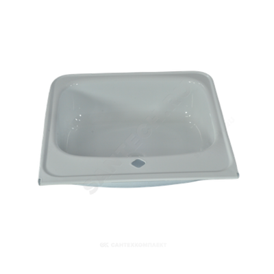 Мойка МСК 500х500х160мм сталь эмалированная без сифона с кронштейнами выпуск 1 1/2" White Wave (Караганда)