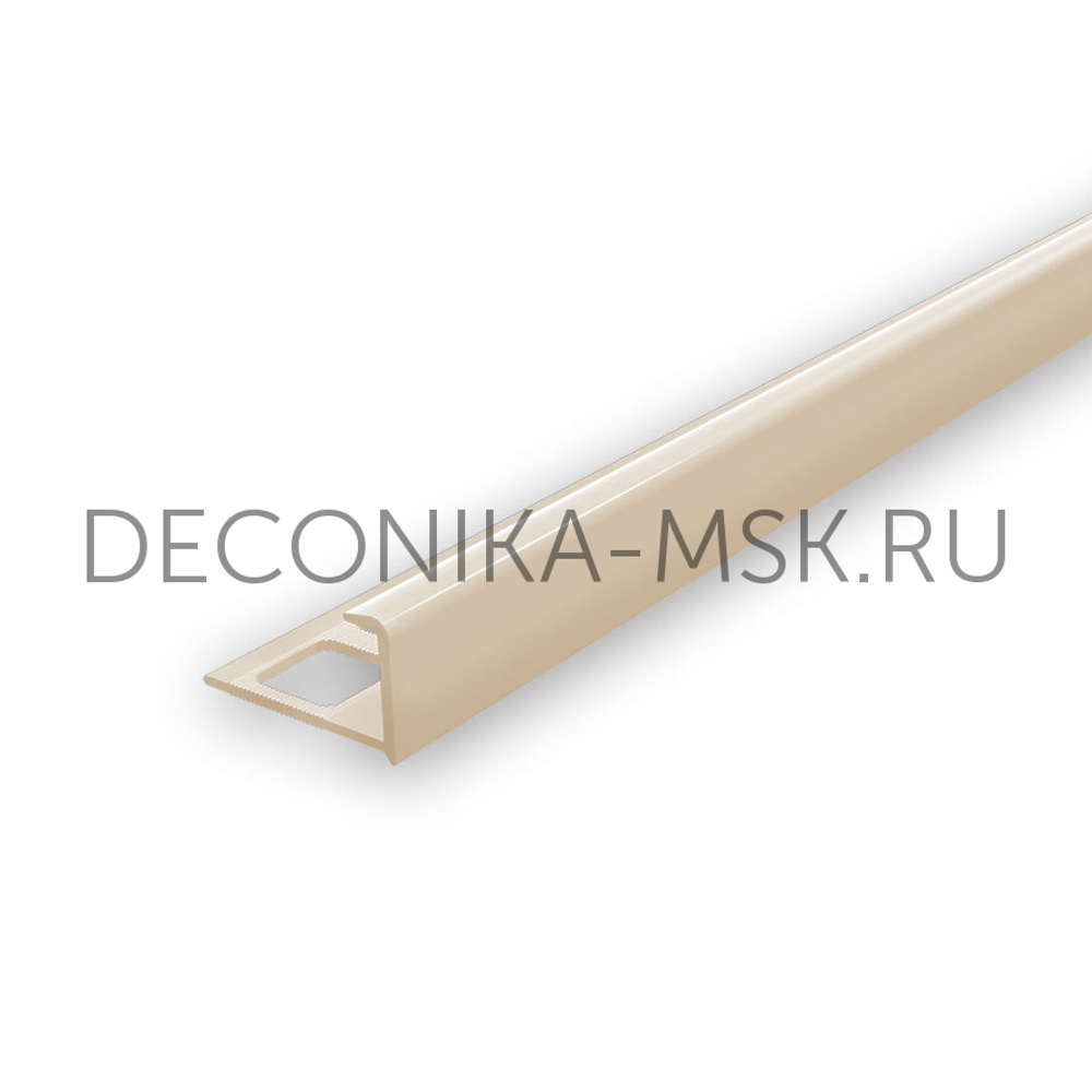 Раскладка для плитки наружная DECONIKA 10мм 2.5м Слоновая кость глянцевая Д-Пл10-Н-008СКГ
