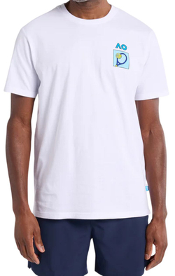 Мужская теннисная футболка Australian Open Slam Graphic - белый