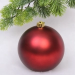 Новогодний шар 15 см «Матовый», темный рубин