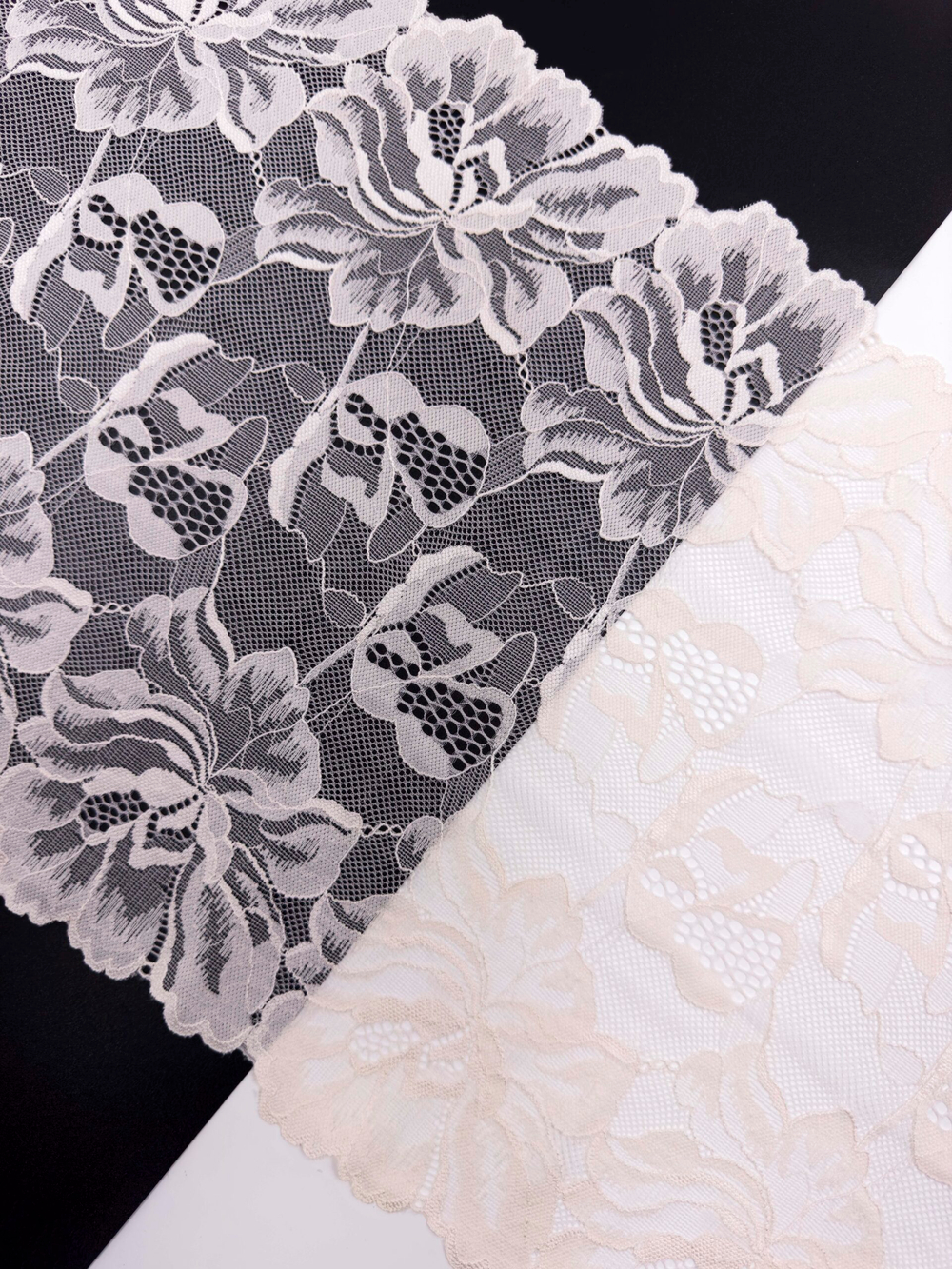 Эластичное кружево жасмин ширина 29 см