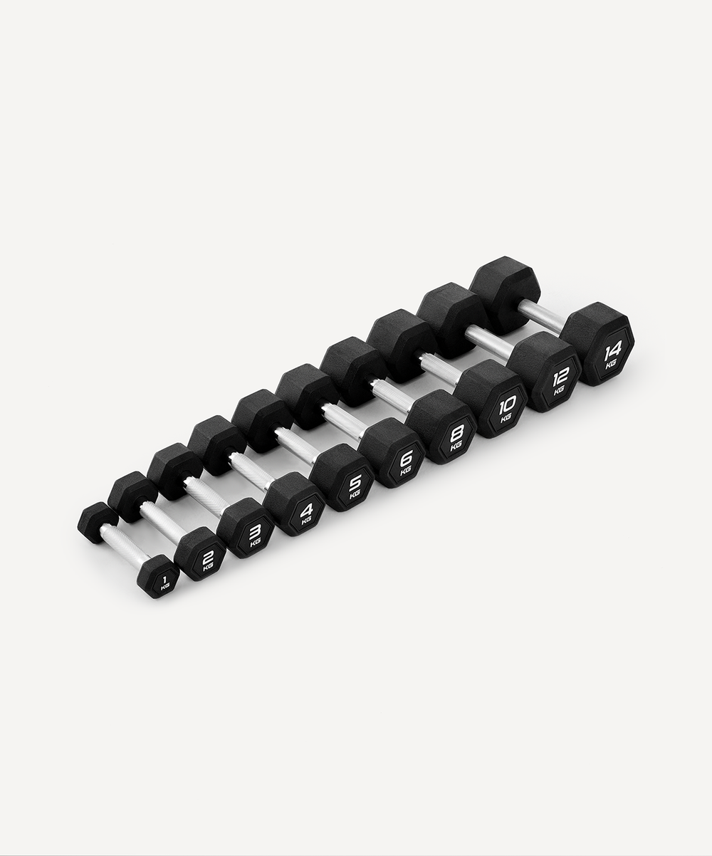 Гантель гексагональная DB-301PRO 8 кг, обрезиненная, черный