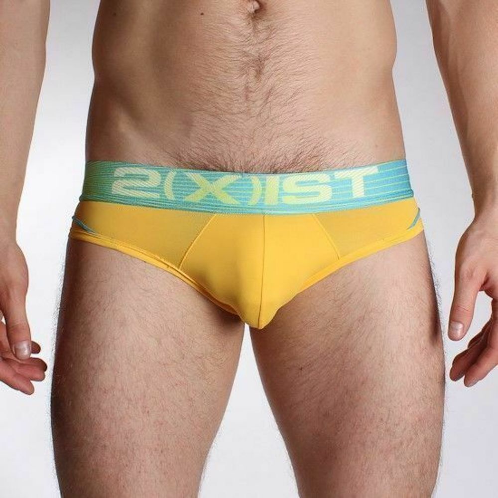 Мужские трусы брифы желтые 2xist Fetish Yellow  Brief