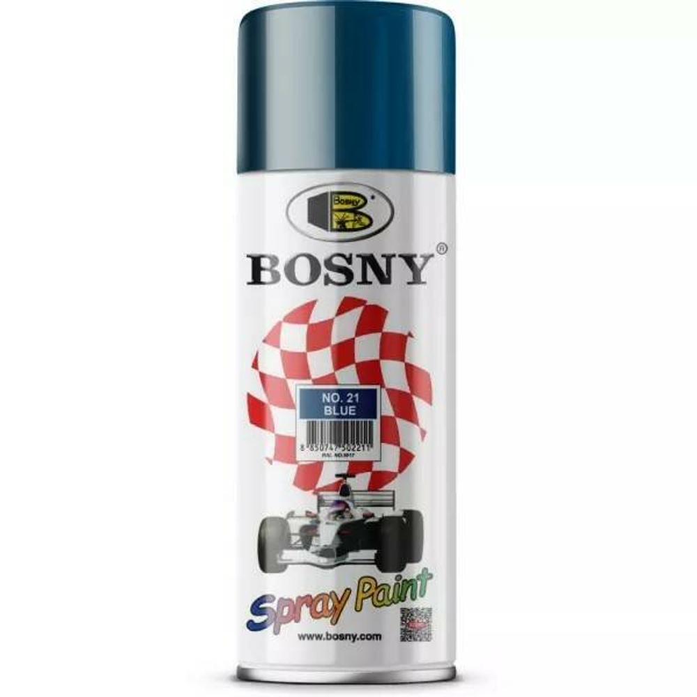Эмаль аэрозоль Bosny №21 синий 400мл(300г)