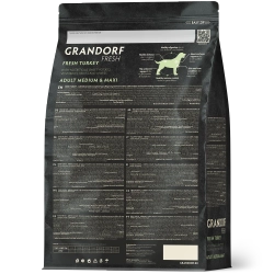 Grandorf Fresh, Fresh Turkey, Adult Medium & Maxi для собак средних и крупных пород (Свежее мясо индейки с бататом)