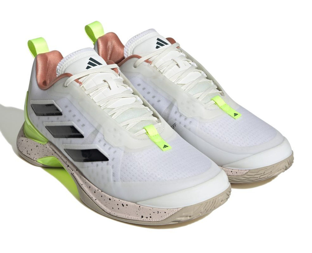 Женские теннисные кроссовки Adidas Avacourt - white/core black/lucid lemon - White