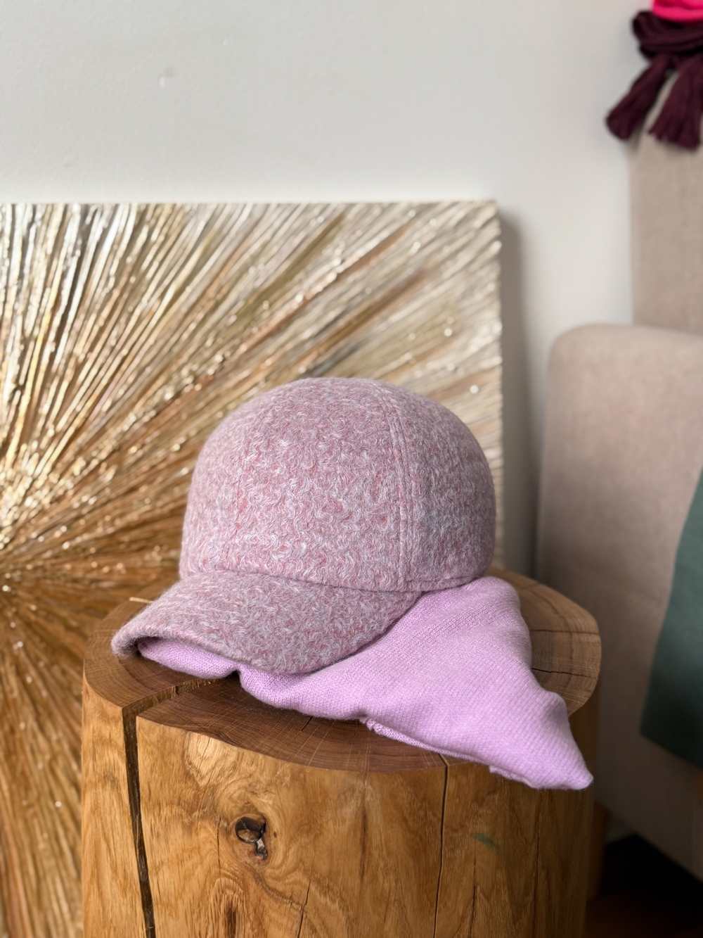 Бейсболка «кудряшка» без ушек орхидея