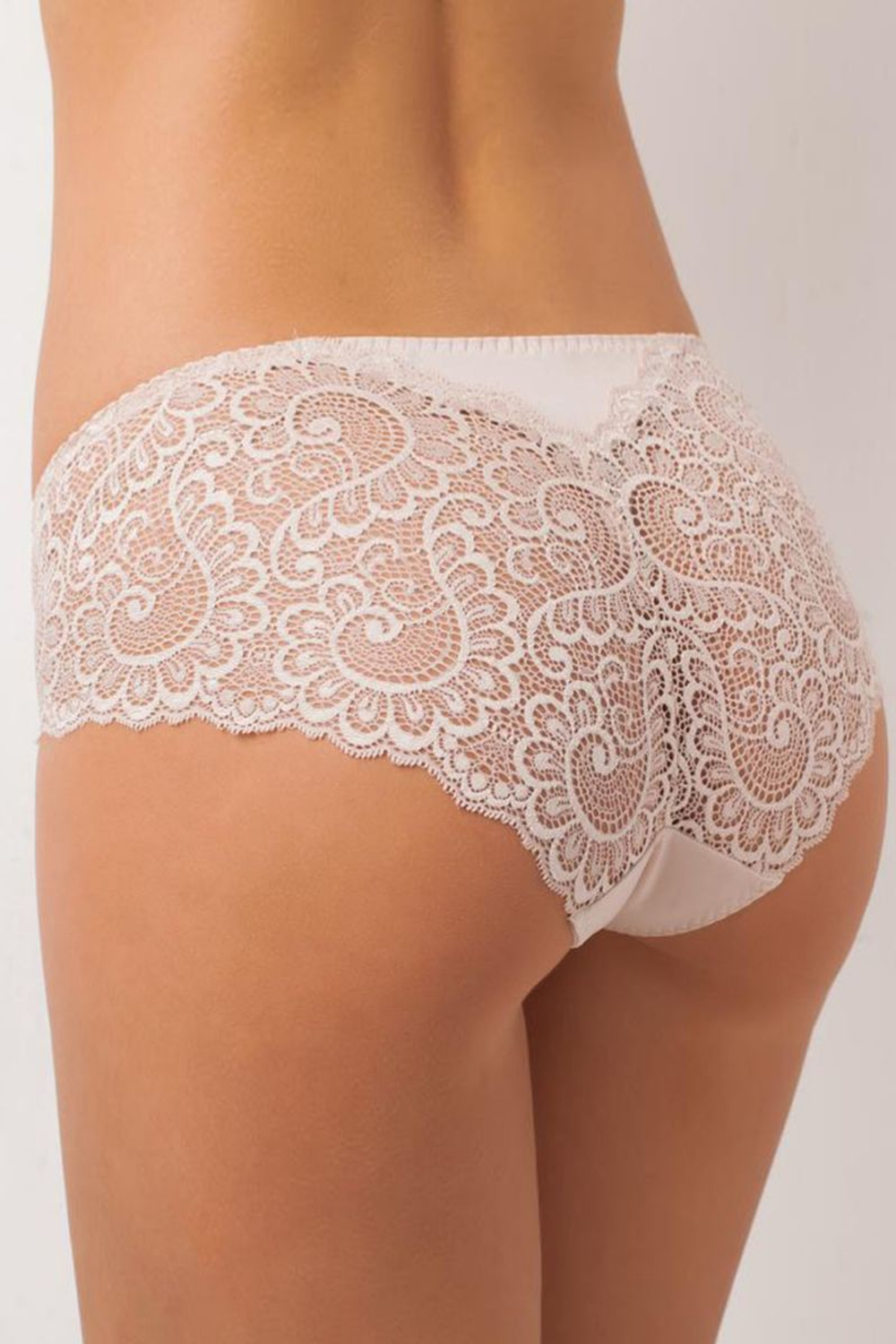 Пикантные трусики-слипы Gorgeous с кружевом (Размер: 44) (Цвет: кофейный)