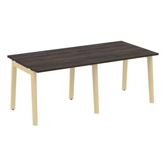 Onix Wood Стол переговорный (2 столешницы) OW.PRG-2.1 Дуб Мали/Дуб Светлый/Металл Белый 1960*980*750