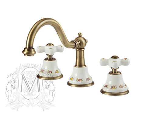 Смеситель для раковины на 3 отверстия  Migliore Provance ML.PRO-8812.BR бронза