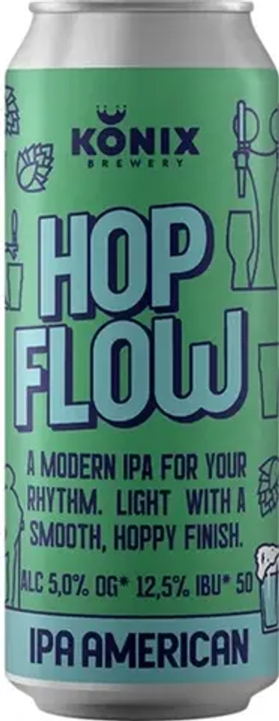 Пиво Коникс Хоп Флоу / Konix Brewery Hop Flow 0.45 - банка