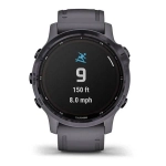 Спортивные наручные часы Garmin Fenix 6s Pro Solar аметистовый с темно-серым ремешком 010-02409-15