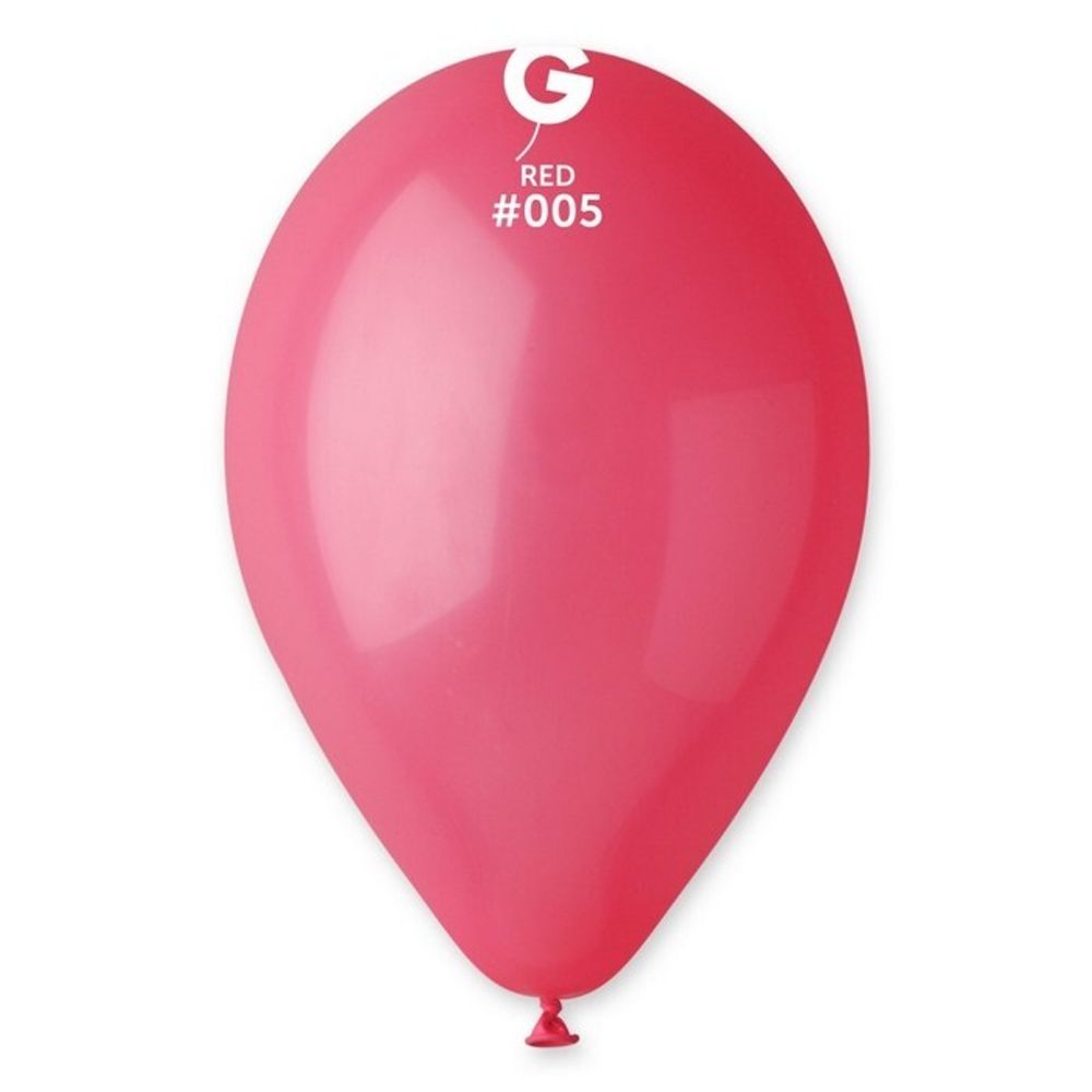Воздушные шары Gemar, цвет 005 пастель, красный, 100 шт. размер 12&quot;