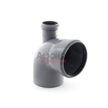 110 колено с отводом 50 угол 87  прямой (вверх)