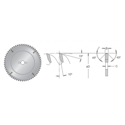Пила Dimar 90106146 по ДСП и МДФ D216x30x2,8 Z60