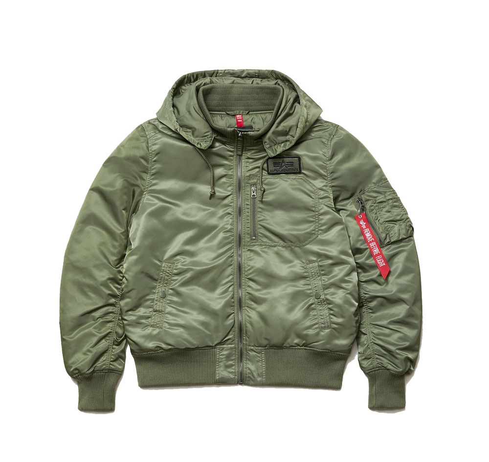 Куртка Alpha Industries MA-1 Hooded Rib Flight Jacket Sage Green