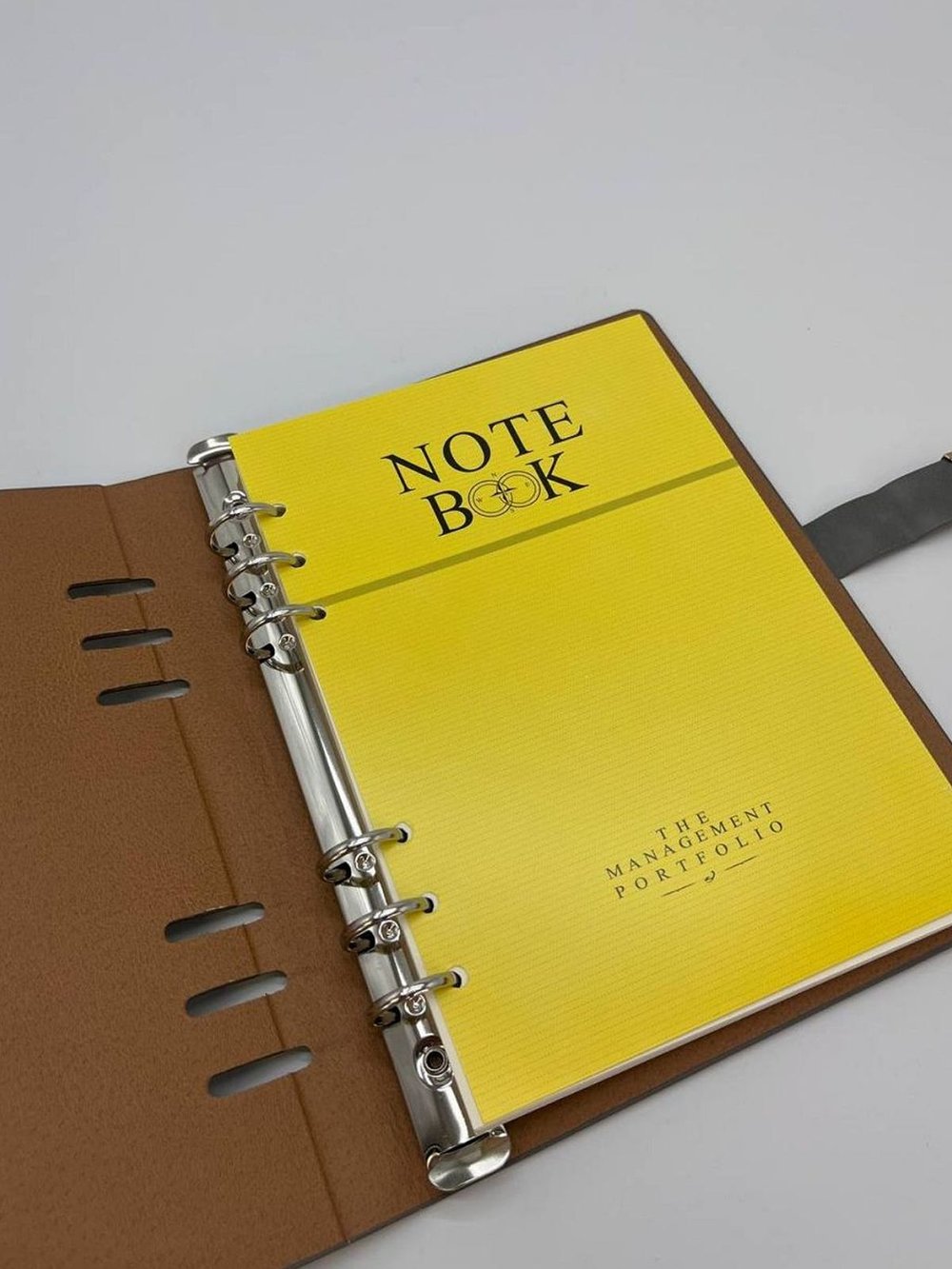 Блокнот органайзер А5 на кольцах 96 л. на магните в линейку серый (5919-5)