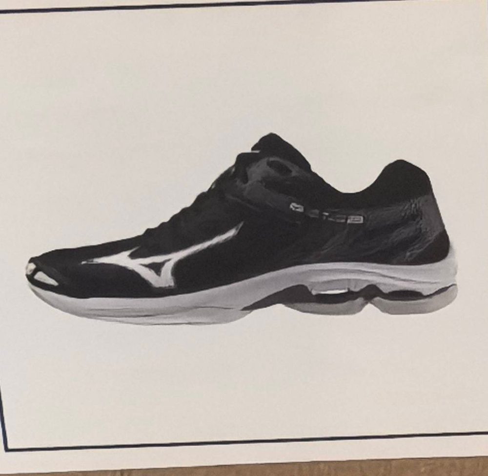 MIZUNO, WAVE VOLTAGE 2, INDOOR, BLACK/WHITE, MEN, US 10 /EUR 43 /UK 9 /СМ 28