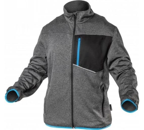 Толстовка рабочая серый меланж/синяя NISTER Högert, арт. HT5K900