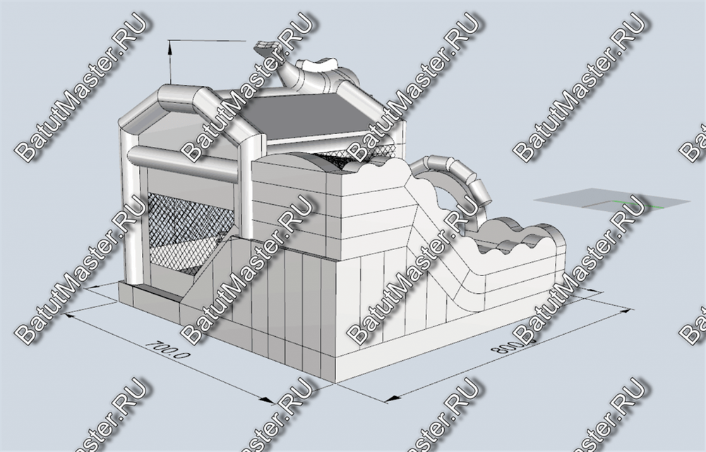 Коммерческий надувной батут "Немо" 8*7*6 м