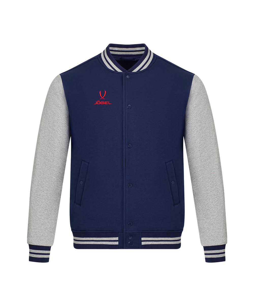 Бомбер ESSENTIAL Fleece Bomber, темно-синий/серый меланж