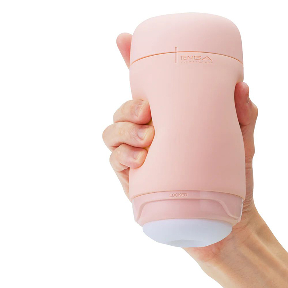 Розовый мастурбатор 16,5см Tenga Puffy Strawberry Pink PUF-005