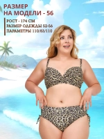 купальник большие размеры для бассейна леопардовый