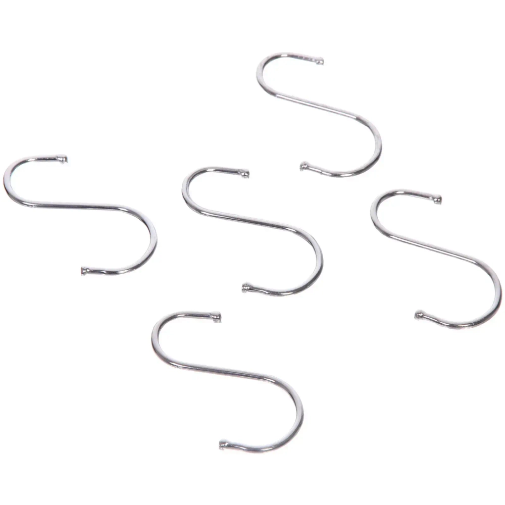 Крючки металлические хромированные в наборе 5шт S - формы «ИДЕЯДОМА», 7,3см ( Селфи)