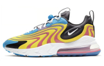 Nike Air Max 270 React ENG comfortable PU shock absorption low-top casual running shoes men's yellow and blue