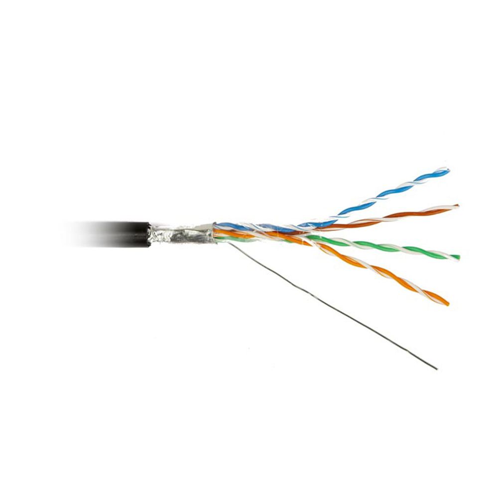 FUTP4-C5E-S24-OUT-PE-BK-100 F/UTP кат.5е, 4 пары, 0,51 PE кабель витая пара Hyperline