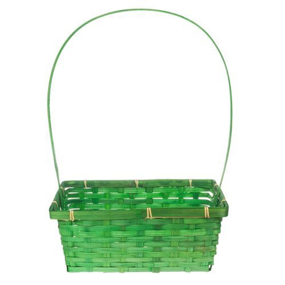 Корзина (бамбук) D30*17.5*H12 ЗЕЛЁНАЯ