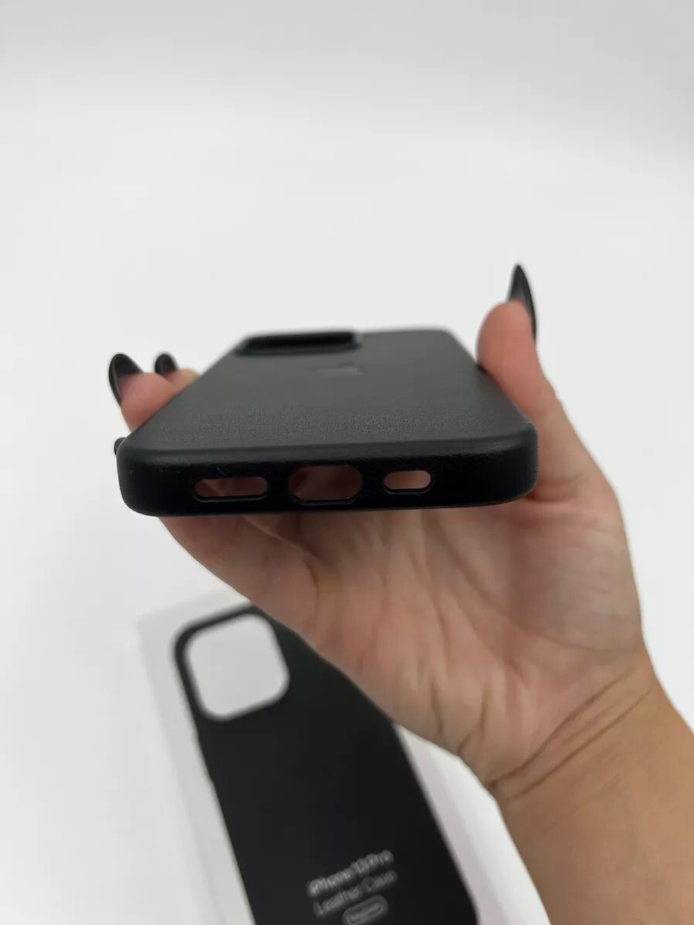 Кожаный чехол Leather Case iPhone 13 Pro, Black Черный