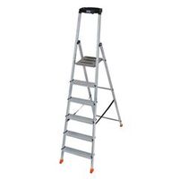 Стремянка 6 ступеней алюминиевая с большой полкой Safety