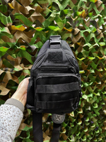 Тактическая плечевая сумка / чёрный