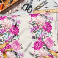 Ткань мембрана цветочные полоски