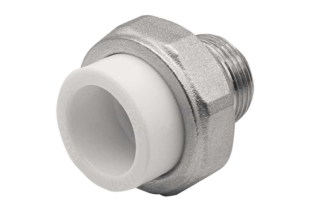 Муфта комб. разъемная, нар 25х3/4'' EVER® plast БЕЛЫЙ (Россия)