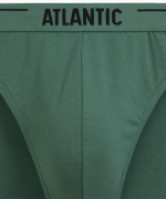 Мужские трусы слипы спорт Atlantic, набор 3 шт., хлопок, светлый деним + индиго + темно-зеленые, 3MP-094