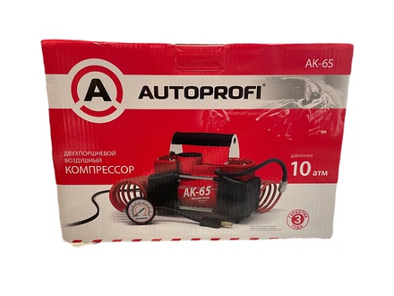 Компрессор автомобильный AUTOPROFI AK-65 12V 300W 65л/мин