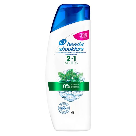 Şampun \ Шампунь и бальзам-ополаскиватель 2 в 1 против перхоти Head &amp; Shoulders Ментол 200 мл